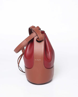 Loewe Red & Brown Leather Small Balloon Bag - 3
