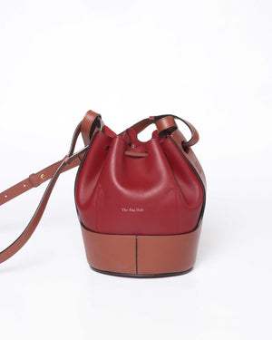 Loewe Red & Brown Leather Small Balloon Bag - 5