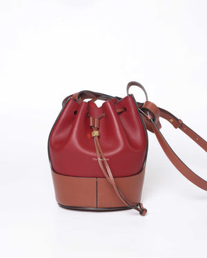 Loewe Red & Brown Leather Small Balloon Bag - 4
