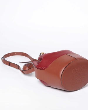 Loewe Red & Brown Leather Small Balloon Bag - 7