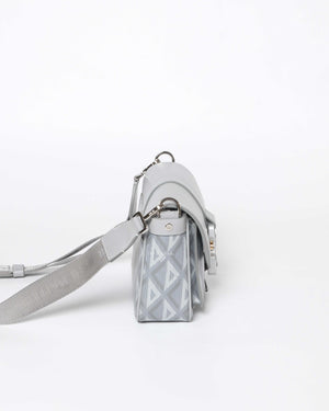 Christian Dior Gray CD Diamond Canvas Hit The Road With Strap Men's Bag - 4