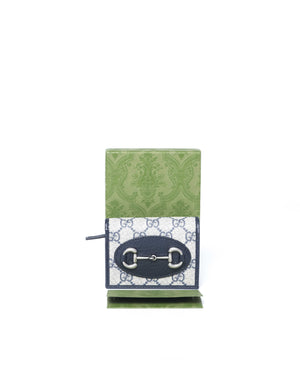 Gucci Blue Horsebit 1955 Card Case Wallet-12