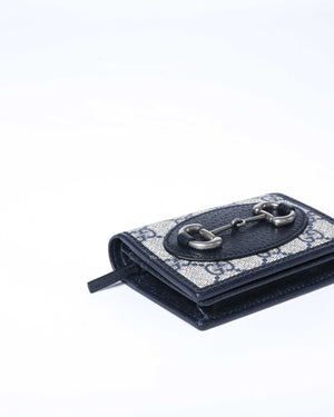 Gucci Blue Horsebit 1955 Card Case Wallet-7