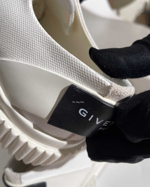 Givenchy White Canvas/Rubber Tennis Light Sneakers Size 37