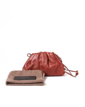 Bottega Veneta Rust Leather Mini Pouch Bag