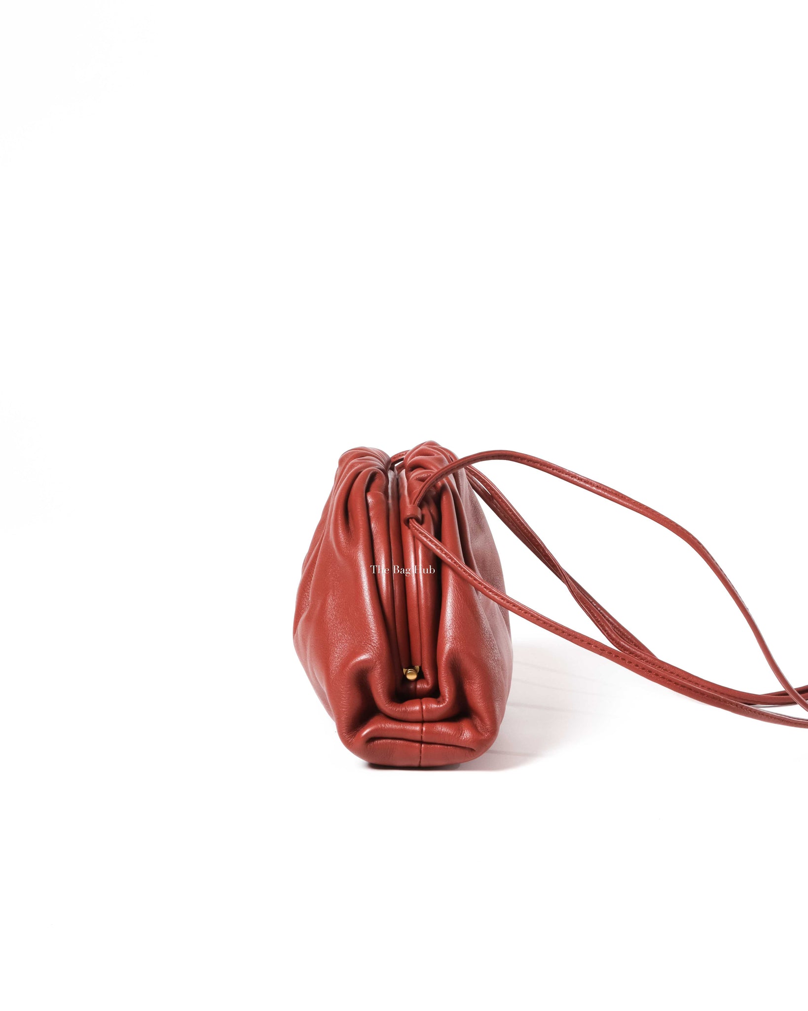 Bottega Veneta Rust Leather Mini Pouch Bag