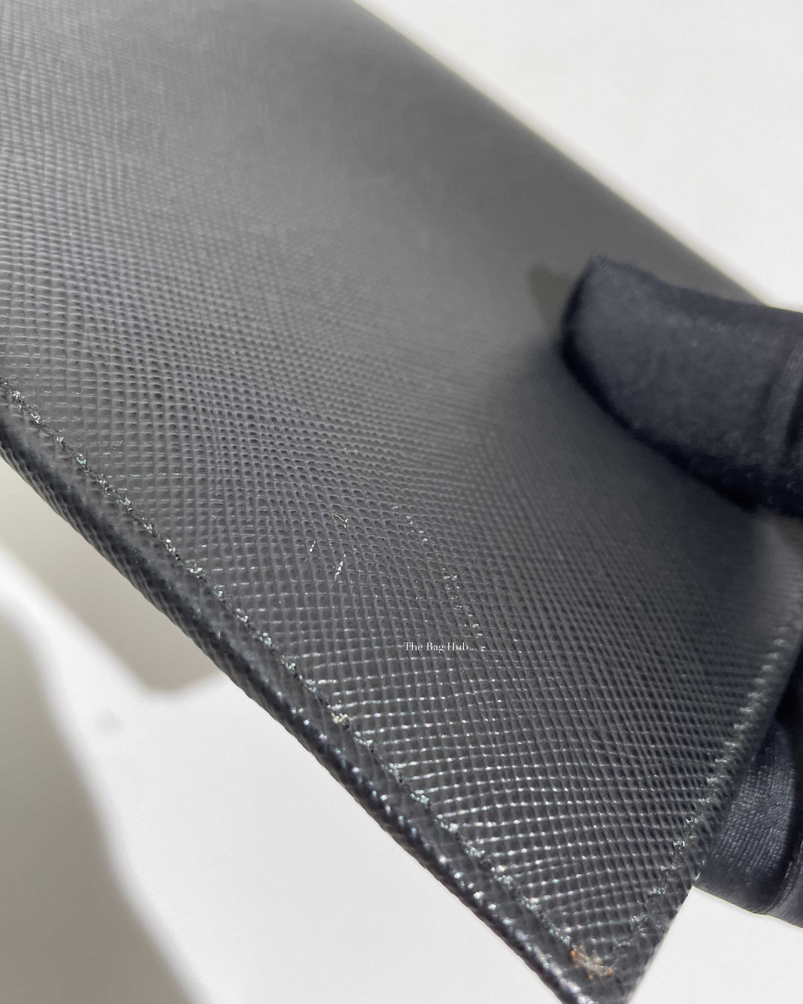 Prada Black Saffiano Passport Holder