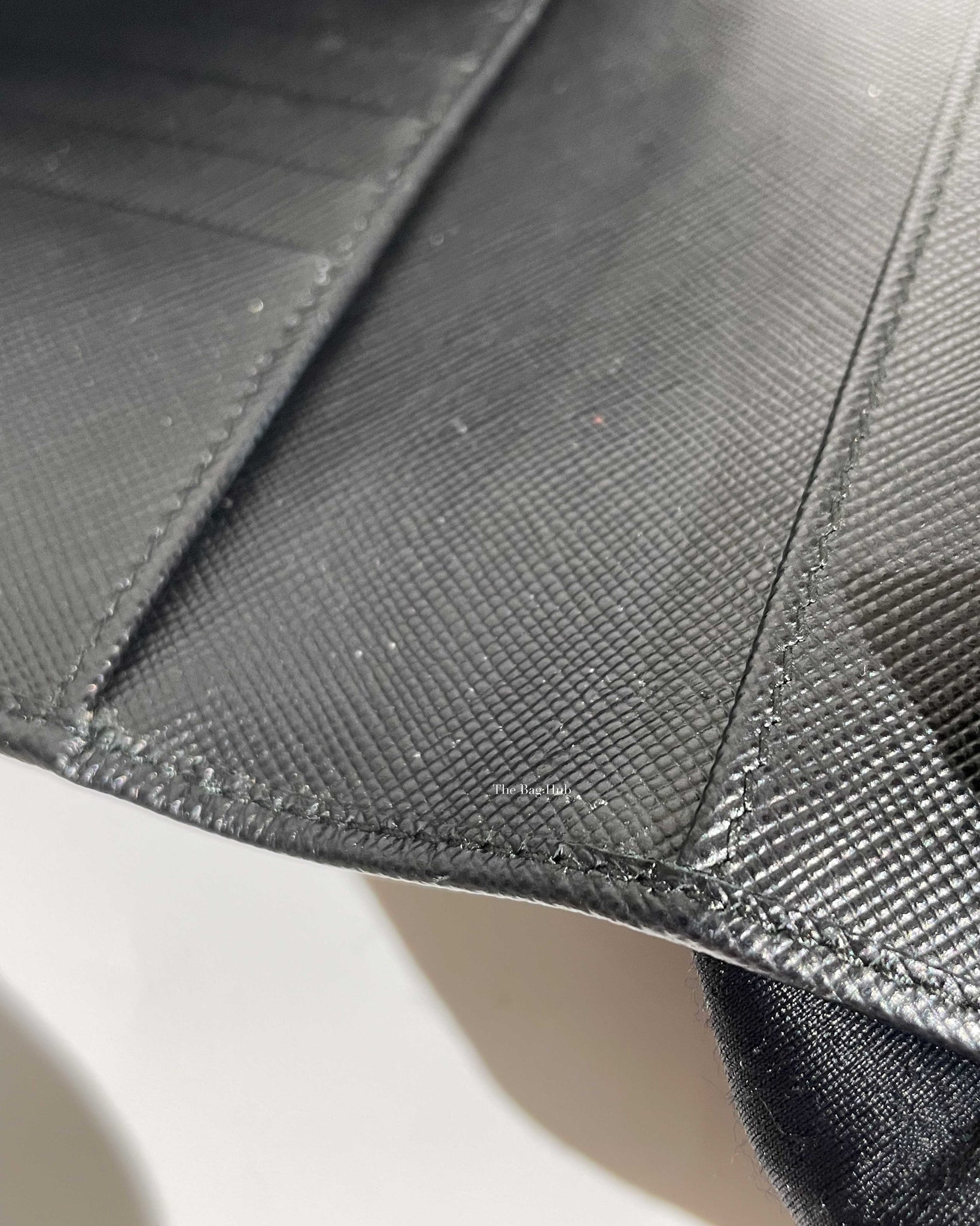 Prada Black Saffiano Passport Holder