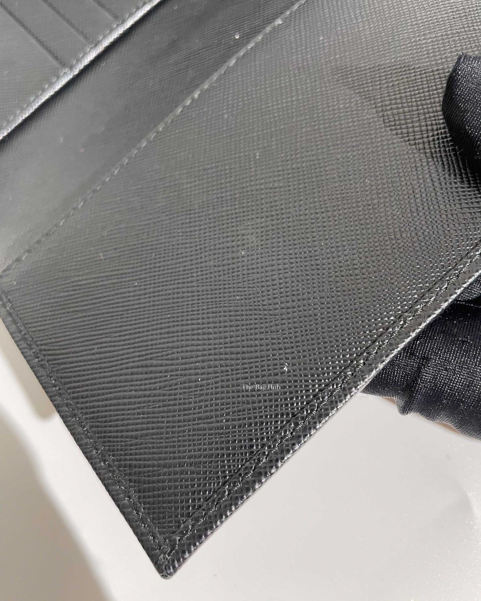 Prada Black Saffiano Passport Holder