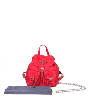 Prada Red Nylon Mini Backback Bag-13
