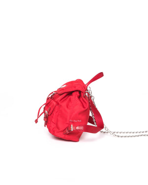Prada Red Nylon Mini Backback Bag-5