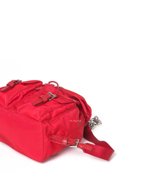 Prada Red Nylon Mini Backback Bag-7