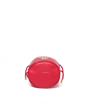 Gucci Red Leather GG Marmont Matelassè Mini Bucket Bag-6