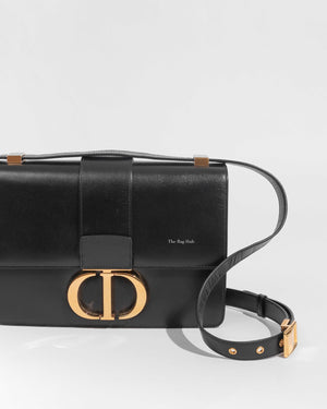 Dior Black Box Calfskin 30 Montaigne Shoulder Bag