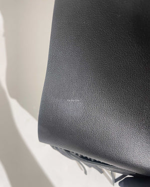 Saint Laurent Black Leather Fringe Shopping Tote Bag