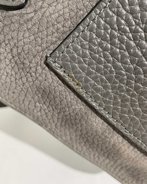 Moynat Gray Suede Danse PM Bag