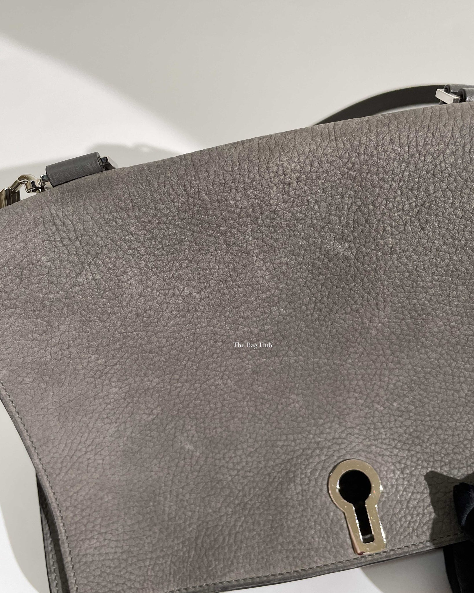 Moynat Gray Suede Danse PM Bag