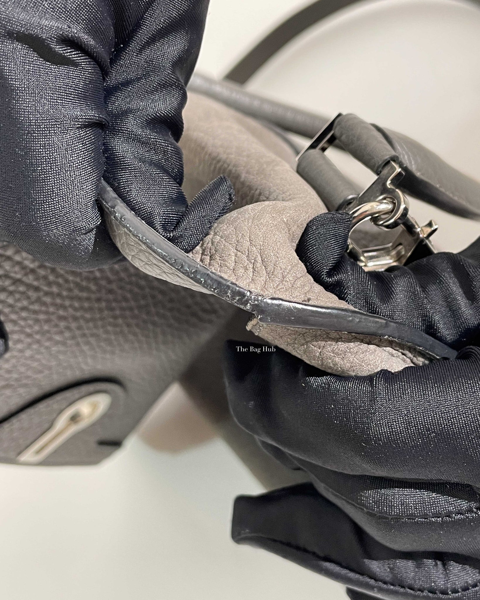Moynat Gray Suede Danse PM Bag