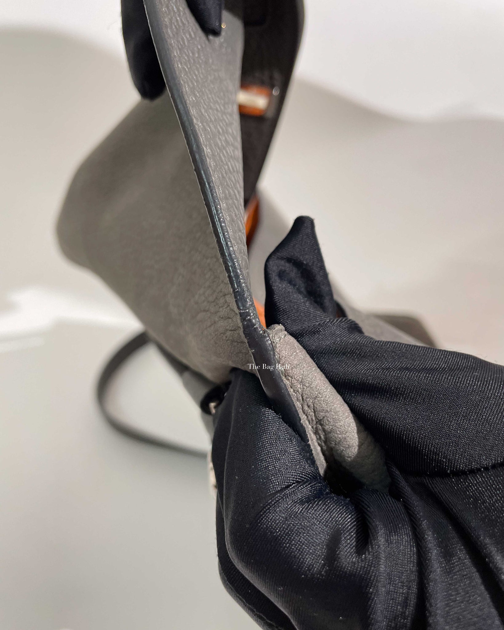 Moynat Gray Suede Danse PM Bag