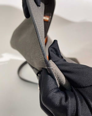Moynat Gray Suede Danse PM Bag
