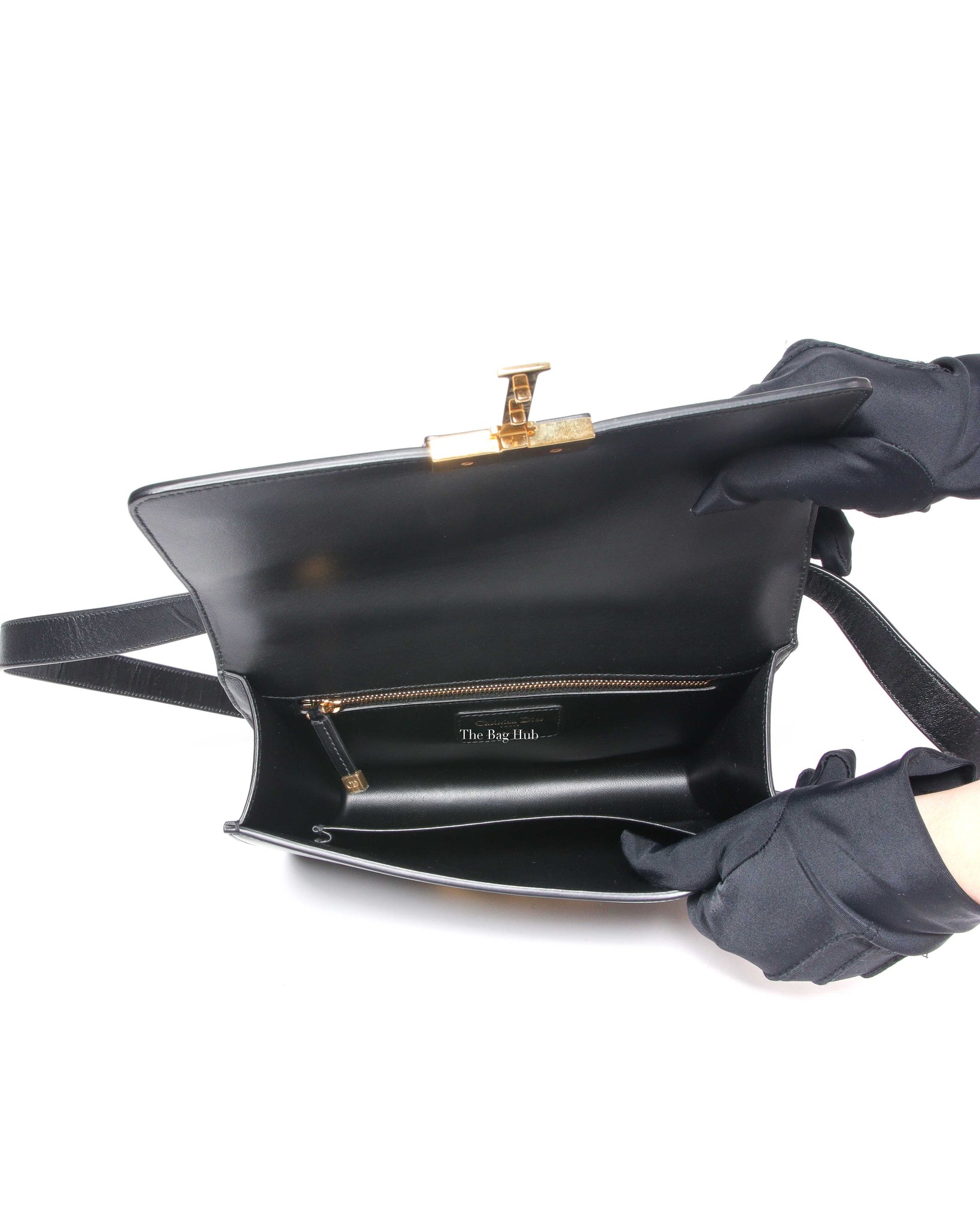 Dior Black Box Calfskin 30 Montaigne Shoulder Bag