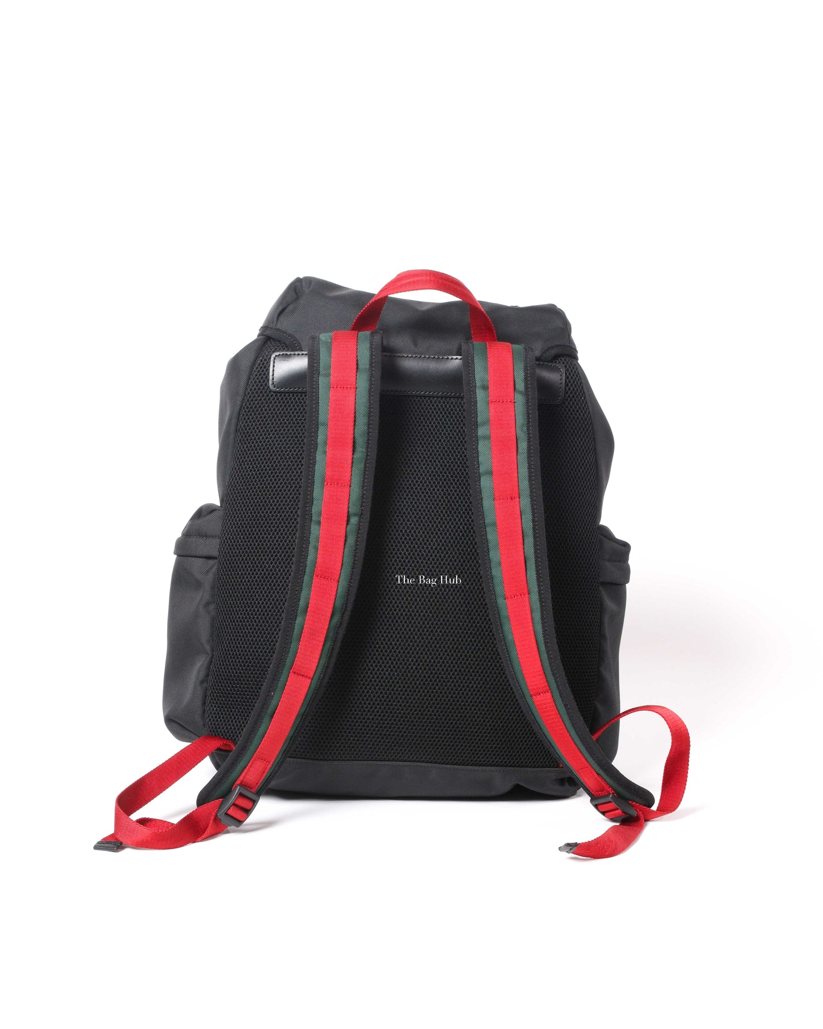 Gucci Black Nylon Techpack Animalier Web Bagpack-3