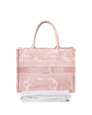 Dior Pink Toile de Jouy Medium Book Tote