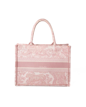 Dior Pink Toile de Jouy Medium Book Tote