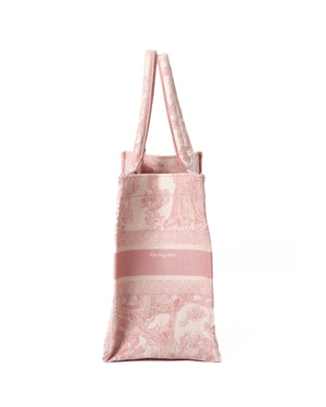 Dior Pink Toile de Jouy Medium Book Tote