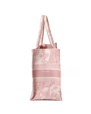 Dior Pink Toile de Jouy Medium Book Tote