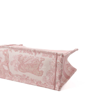 Dior Pink Toile de Jouy Medium Book Tote