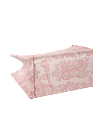 Dior Pink Toile de Jouy Medium Book Tote