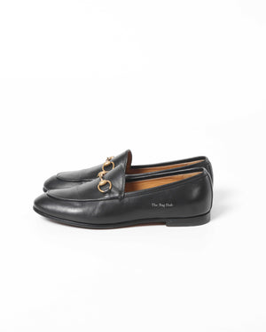 Gucci Black Leather Woman's Jordan Loafer Size 35.5-6
