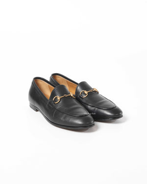Gucci Black Leather Woman's Jordan Loafer Size 35.5-2