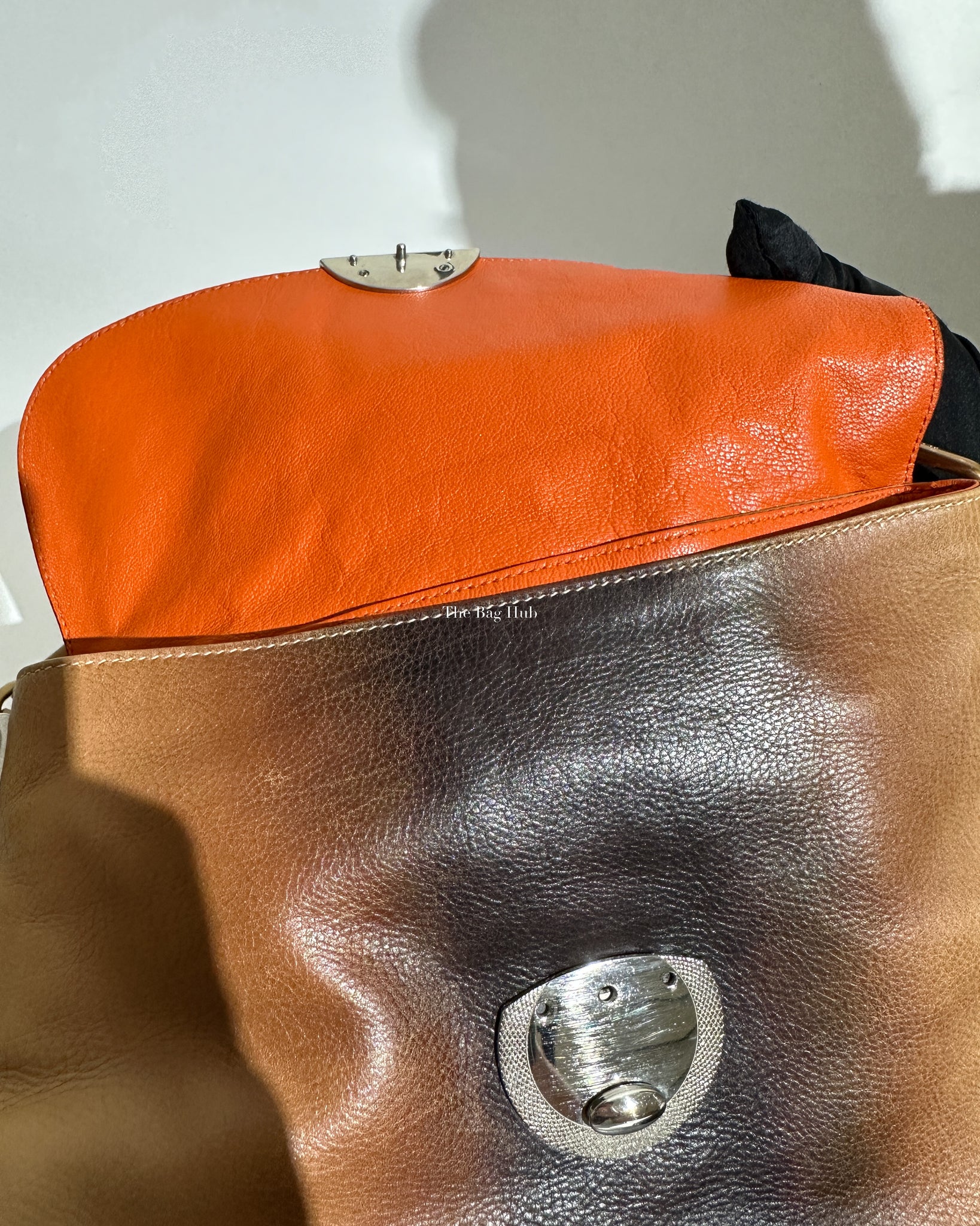 Prada Deserto Cuoio Vitello Pitone Shoulder Bag BR2470 - 14