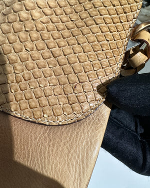 Prada Deserto Cuoio Vitello Pitone Shoulder Bag BR2470 - 16
