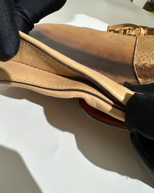 Prada Deserto Cuoio Vitello Pitone Shoulder Bag BR2470 - 23