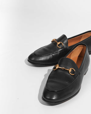 Gucci Black Leather Woman's Jordan Loafer Size 35.5-1