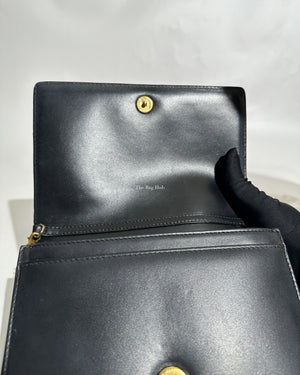Dior Dark Grey Leather Studded Lady Dior WOC - 15