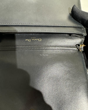 Dior Dark Grey Leather Studded Lady Dior WOC - 17