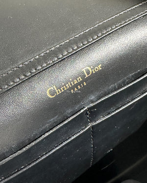 Dior Dark Grey Leather Studded Lady Dior WOC - 20