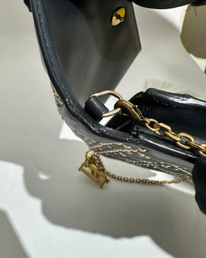 Dior Dark Grey Leather Studded Lady Dior WOC - 25