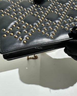 Dior Dark Grey Leather Studded Lady Dior WOC - 30