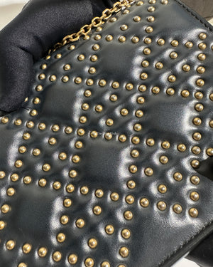 Dior Dark Grey Leather Studded Lady Dior WOC - 31