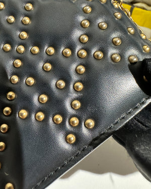 Dior Dark Grey Leather Studded Lady Dior WOC - 32