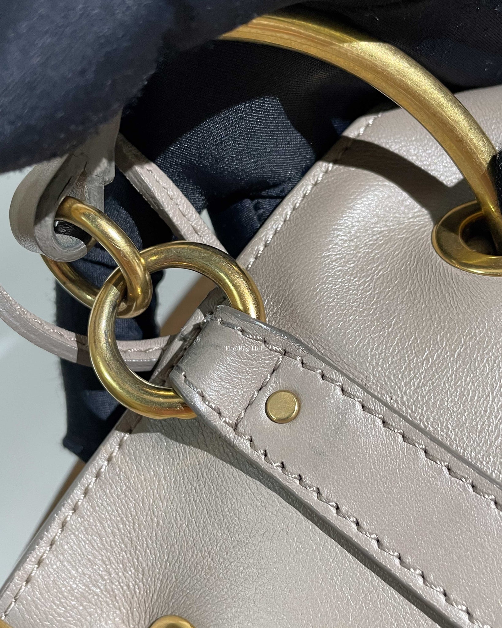 Chloe Motty Grey Smooth Calfskin Medium Roy Bucket Bag - 26