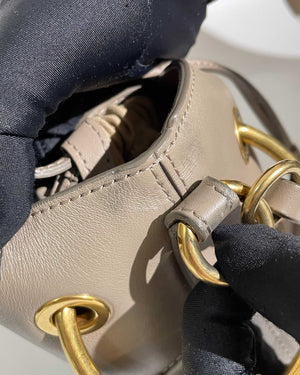 Chloe Motty Grey Smooth Calfskin Medium Roy Bucket Bag - 28