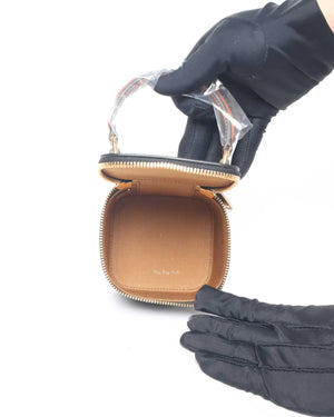 Celine Tan Canvas and Calfskin Triomphe Mini Vanity Case-11