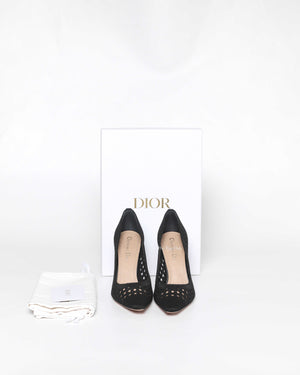 Dior Black Embroidered Pumps Size 36-9