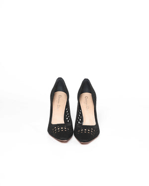 Dior Black Embroidered Pumps Size 36-3